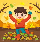 happy boy walking